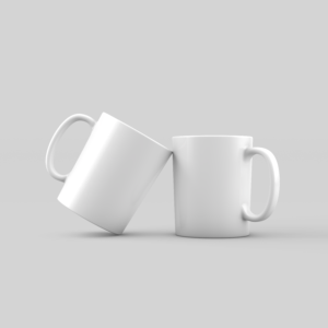white Printed Coffee Mug